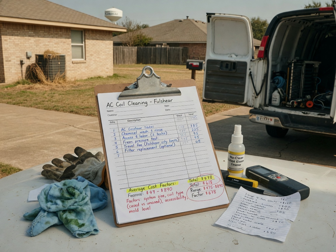 Average Cost Factors for AC Coil Cleaning in Fulshear